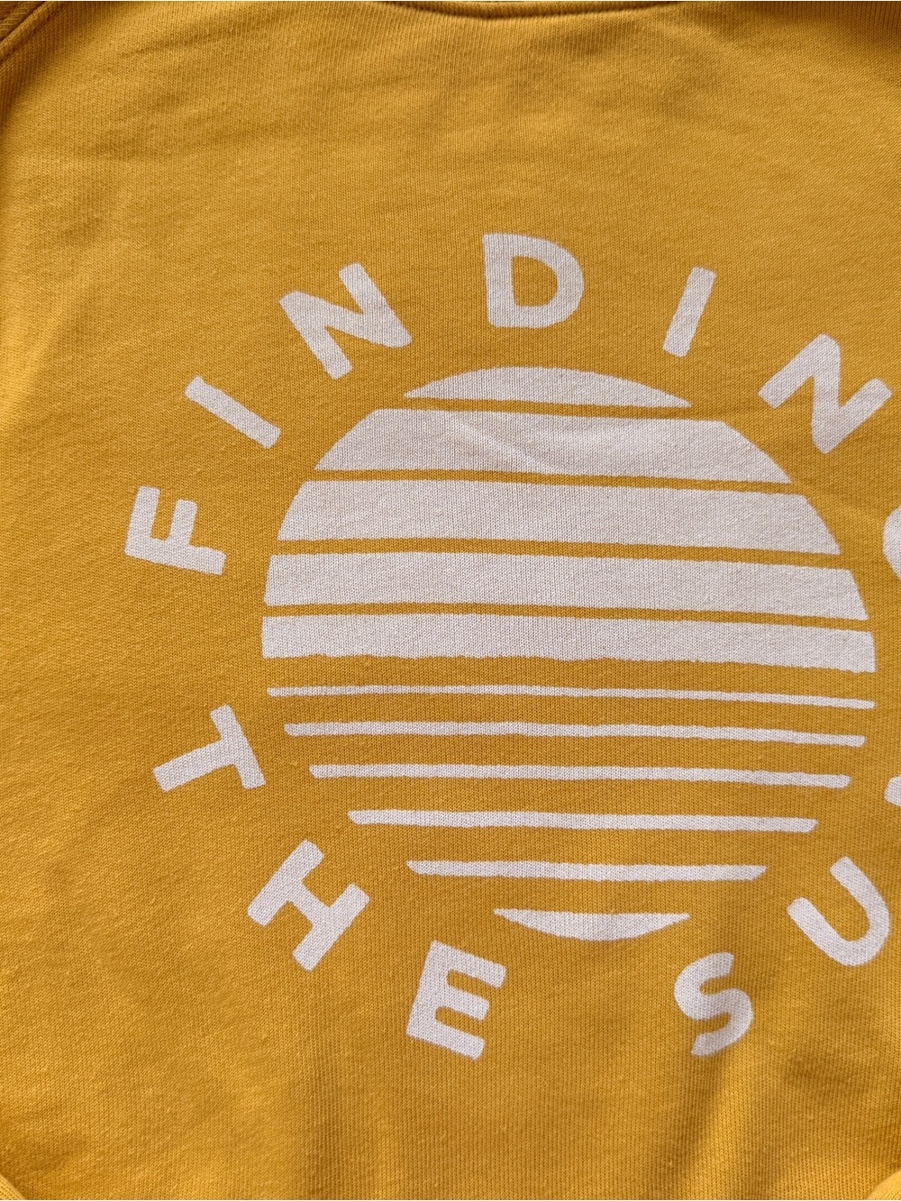 Fahrety Yellow Graphic Sweatshirt size small 100% cotton - Picture 2 of 5